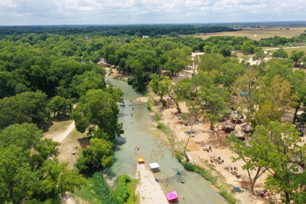 aerial river photo